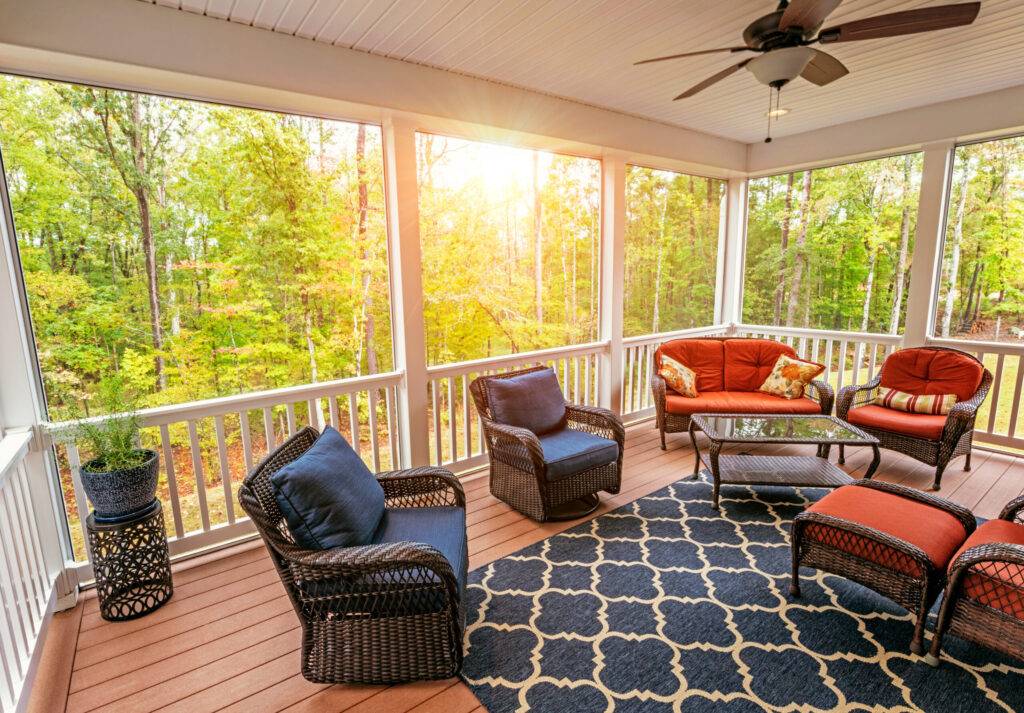 Beautiful screened in porch Beautiful screened in porch during the fall