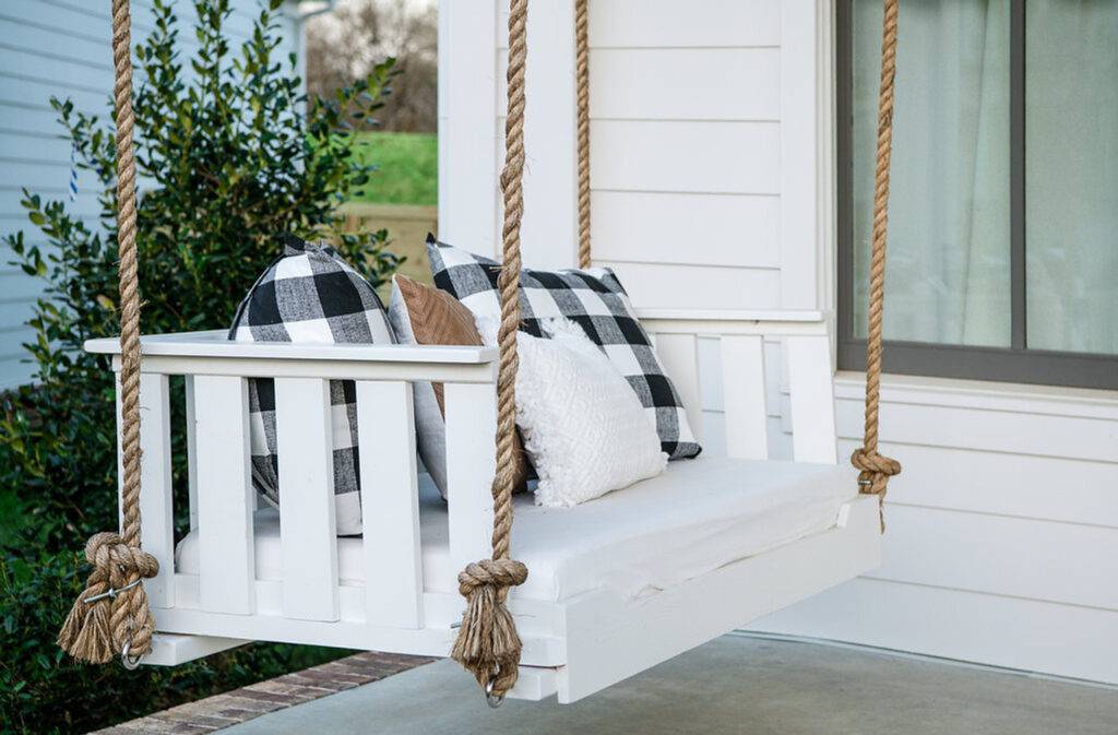 HDP-RyanBoyd-4-17-18Shoot-11__44256 farmhouse porch swing with cushions and mattress cover