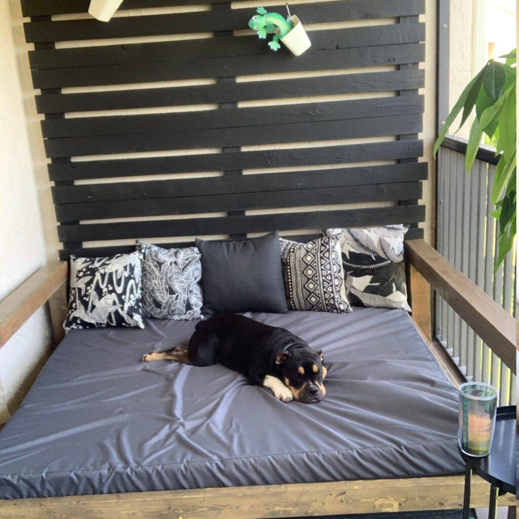chloe furniture covers for pets outdoor daybed with a bulldog lying on it