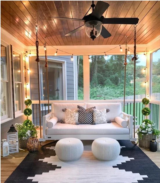 supporting_furniture_pieces porch swing daybed decor ideas